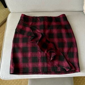 Plaid Ruffle Skirt